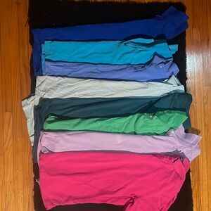 Multi color polos, women’s size medium